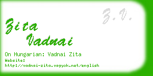 zita vadnai business card